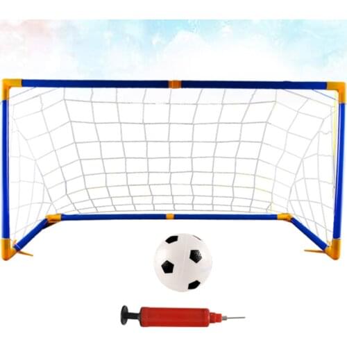 1 Set of Portable Assembly Soccer Gate Indoor Outdoor DIY Football Net Soccer Goal Door Sports Toys Size (2Pcs Long Tubes, 4Pc
