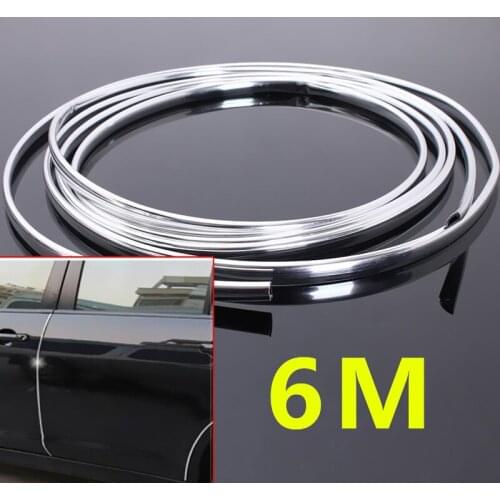 1PC 6M 20FT Car Air Vent Protection Strip Roll Universal Chroming Trim Strip Roll Car SUV Door Edge Scratch Guard Protect Cover