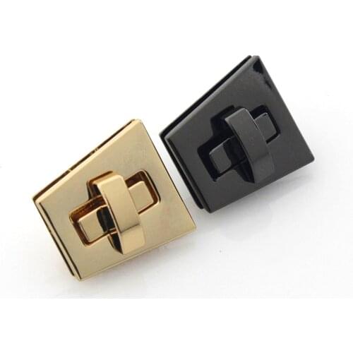 1pcs Metal Oblique Square Turn Lock Fashion Twist Lock for DIY Handbag Bag Purse Luggage Hardware Closure Bag Parts Accessories