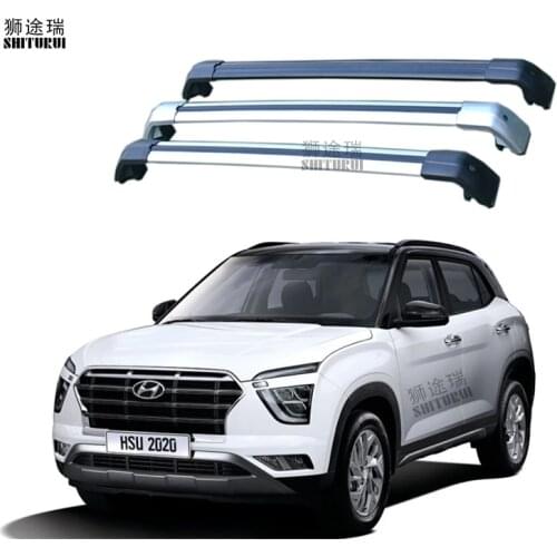 SHITURUI 2Pcs Roof bars For Hyundai - Creta IX25 [2016-2019] Aluminum Alloy Side Bars Cross Rails Roof Rack Luggage