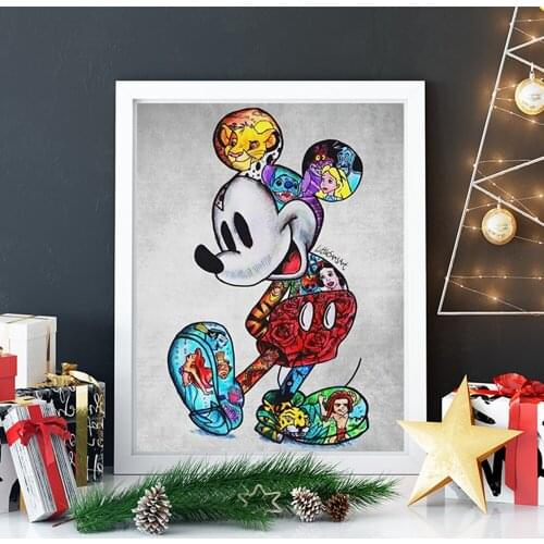 Disney Diamond Painting Cartoon Embroidery Cross Stitch Kits Animal Mouse 5D DIY Diamond Mosaic Full Square Round Home Decor