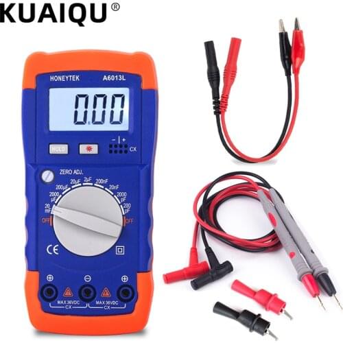 Capacitor Tester Digital Multimeter Tester Professional Capacitor Capacitance Meter Check Capacitors Digital Capacimeter A6013L