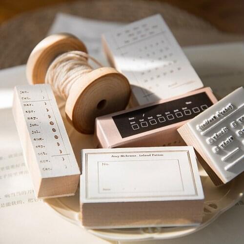 Dimi 1 Pc/Design Record The Life Rubber Seal Cute Wood Stamps DIY Scrapbooking Decor Diary Collage Time Management Stationery