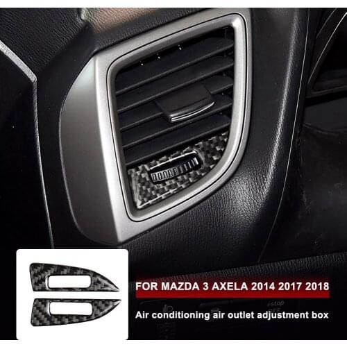 For Mazda 3 Axela 2014 2017 2018 Interior Decor Car Air Vent Shift Control Panel Stickers Carbon Fiber Trim Sticker Car Styling