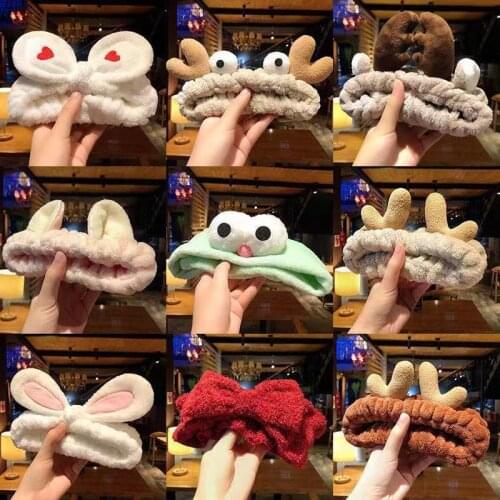 Autumn Winter Headwear Women Bow Hair Band Kawaii Hair Clasp Cute Hairpin Korean Style Scrunchie Wash Face Lady Headwrap