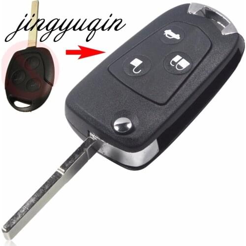 Jingyuqin New 3 Buttons Modified Folding Remote Key Flip Fob Shell For Ford Focus Mondeo