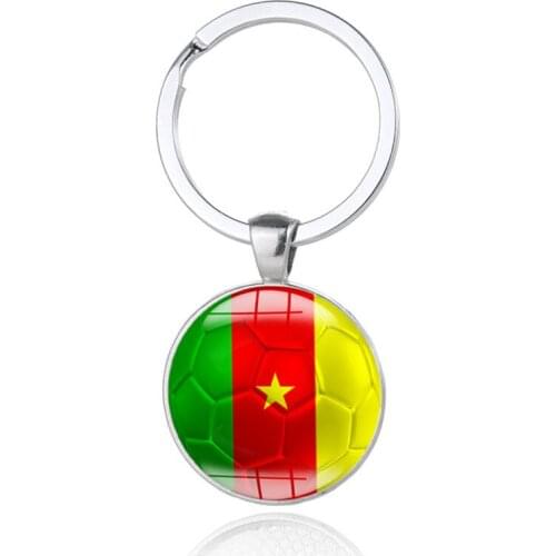 Cameroon Crotia Australia Spain National Flags Car Keyring Keychain Auto Key Ring Chain Crystal Pendant Automobiles Accessories