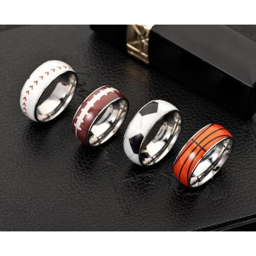 Fashion Stainless Steel Sports style finger rings US6/7/8/9/10/11/12/13 one piece pick up your need y1244