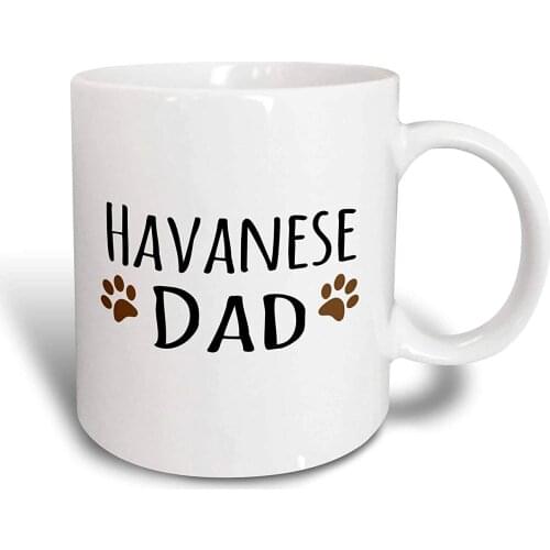 Havanese Dog Dad Mug, 11 oz