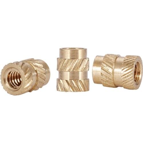 M1.4 M1.6 100pcs Brass Knurled Inserts Nuts Copper Injection Molding Thread Nutsert Phone Nuts