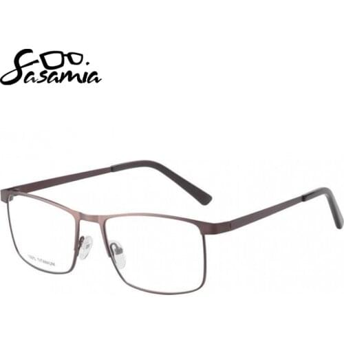 SASAMIA Pure Titanium Glasses Frame Men Square Myopia Optical Prescription Eyeglass Frame Brand Design Man Eyewear Glasses Frame