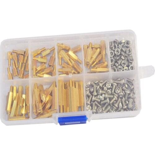 120Pcs/set M3 Single Head Hexagonal Copper Column Male Female Screw Kit, Motherboard Fan Screw Nuts Spacer Bolts For Computer