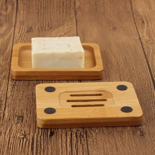 Natural Wood Shower Soap Tray Dish Storage Holder Plate Bathroom Soap Water Filter Dishes CaseX3UC