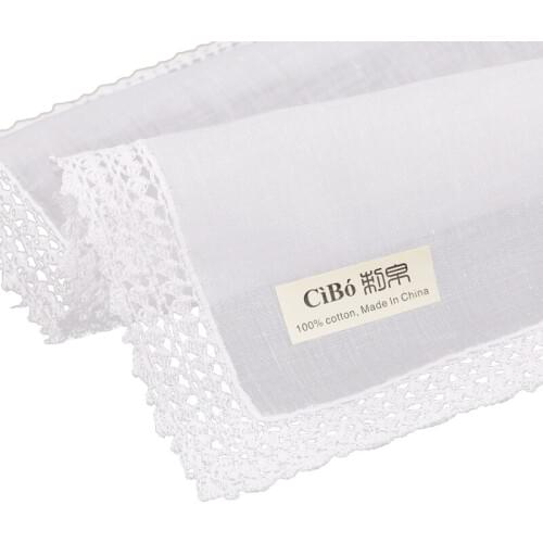 S001: 100% cotton hand crochet lace blank handkerchiefs/hankies 120 pieces/lot for women/ladies wedding gift