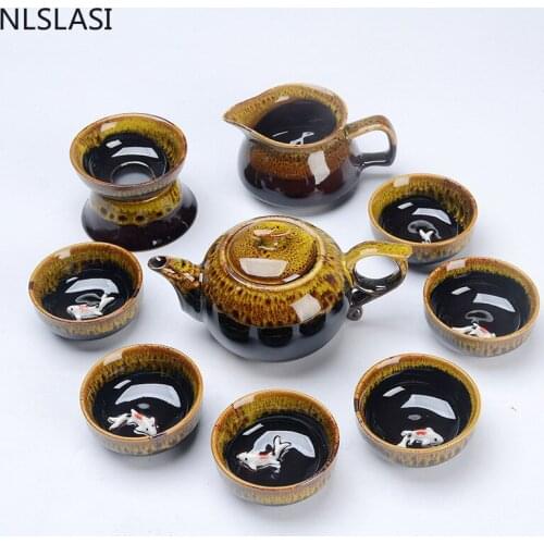 New Style Ceramic Tea Set Set Travel Convenience Tea set Tea Set Dahongpao Teapot Office Household Drinking Set WSHYUFEI