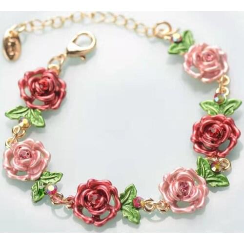 Cloisonne Ladies Bracelet Accessories Retro Alloy Ethnic Style Jewelry Exaggerated