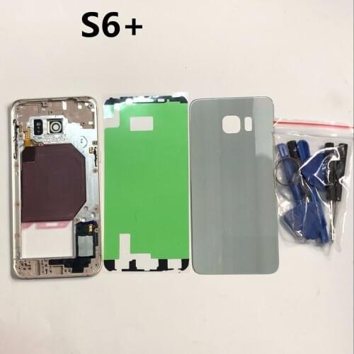 Full Housing Case Back Cover + Middle Frame front Touch glass lens For Samsung Galaxy S6 Edge Plus G928 G928F S6 Parts+ tools