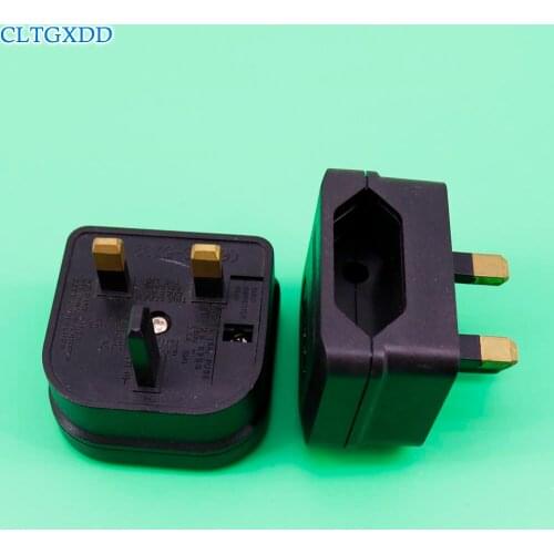 Portable UK to EU AC Power Plug Adaptor Connector Universal Travel Charger Adapter Outlet Converter Wall Plug Socket Black