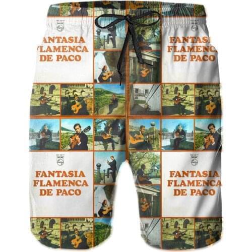 Summer Men Causal Short Breathable Quick Dry Humor Graphic R228 basketball Paco De And Lucia Fantasia Flamencaby Male Shorts