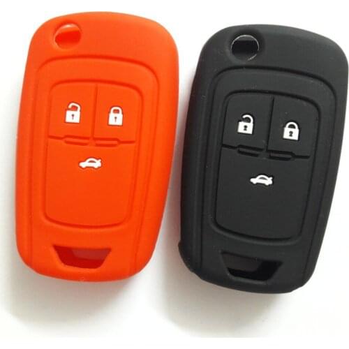 Silicone Soft Rubber Car Key Cover Holder For Chevrolet Chevy Aveo Cruze Spark Onix Volt Mblibu Sonic Folding 3 Button Remote