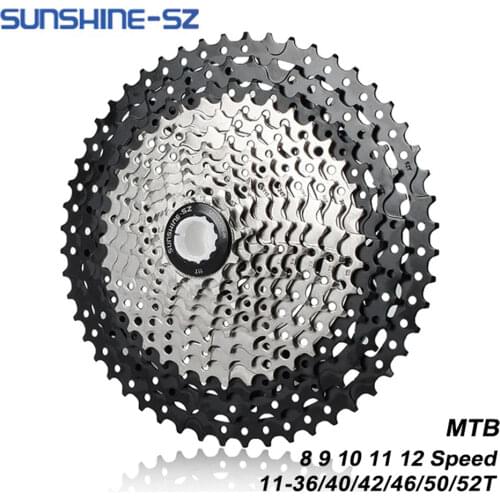 SUNSHINE-SZ MTB 30-52T Cassette 8 9 10 11 12 Speed Bike Freewheel Flywheel Sprocket for Conventional Cassette Hub Shimano/SRAM