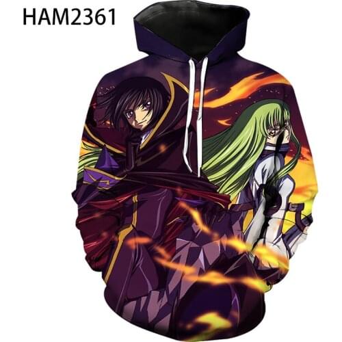 Code Geass 2021 New Anime Men Women Children Hoodies 3D Print Boy Girl Kids Sweatshirts Streetwear Cool Pullover