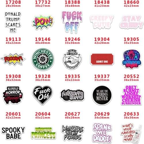 DIY Craft Supplies cartoon character flat back custom planar resins 30 pieces. Halloween resins PR17208