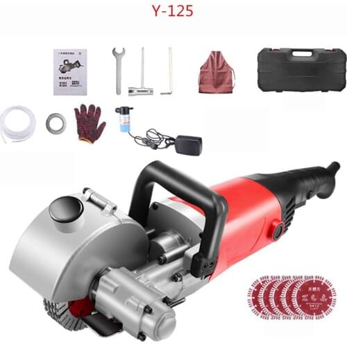 220V Hydropower Installation Electric Wall Chaser Concrete Wall Cutting Slotting Grooving Machine With 125MM Blade