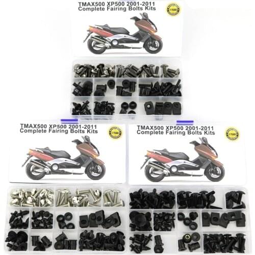 Fit For Yamaha Tmax500 XP500 2001-2011 Motorcycle Full Fairing Bolts Kit Complete Cowling Side Cover Screws Clips Nuts Steel