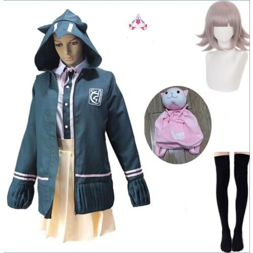 Danganronpa 2 Nanami ChiaKi Cosplay Costume Girl School Uniform Women Sailor Suit Japanese Anime Cosplay Halloween Wigs