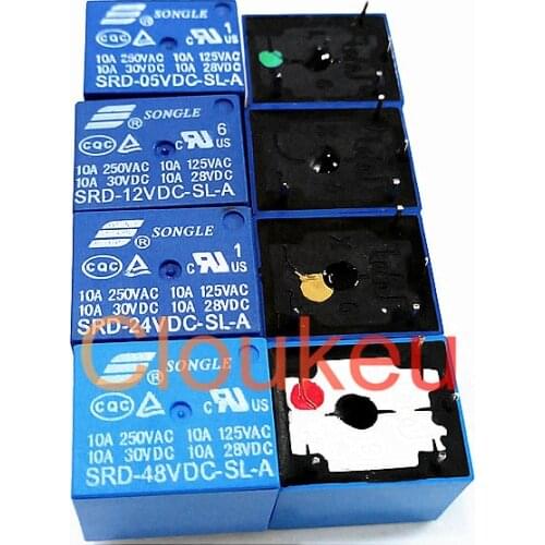 100pcs Relay DIP4 SRD-05VDC-SL-A SRD-12VDC-SL-A SRD-24VDC-SL-A SRD-48VDC-SL-A 10A
