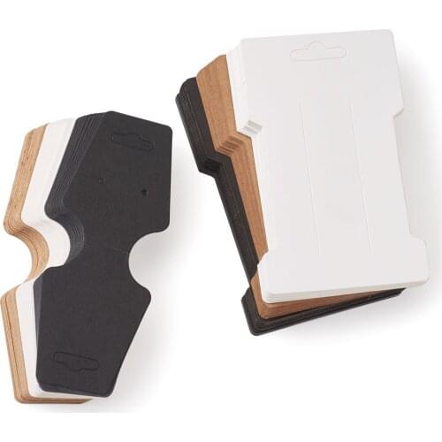 120pcs/set Paper Jewelry Display Cards & Hair Clip Display Card for Hanging Bracelet Necklace Ear Studs and Earrings