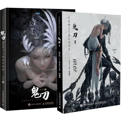 2 Book/Set Ghost Blade WLOP 1+2 Personal illustration Drawing Art Collection Book
