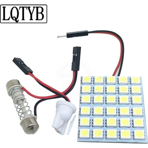 2pcs car reading light led5050-30SMD car interior light modified universal super bright interior light trunk bulb