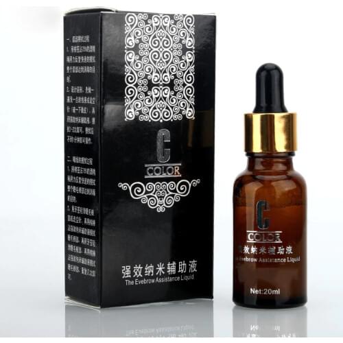 20ml Nano Assistance Auxiliary Liquid Eyebrow Enhancers Tattoo Agent Tinted Eyebrow Gel Permanent Tattoo Makeup Accessories