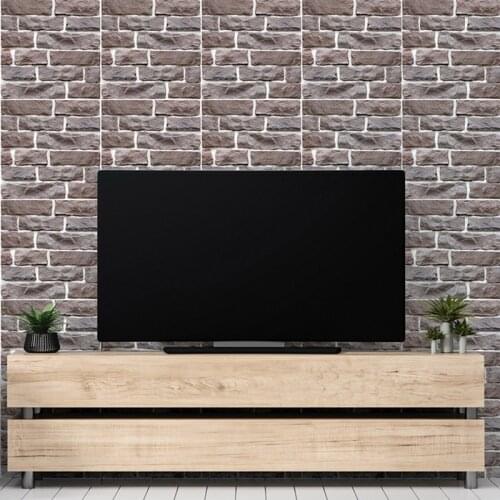 3D Brick Wallpaper Stone Textured Removable and Self-adhesive Waterproof for Home Design Room Decoration Bedroom Walls Kitchen