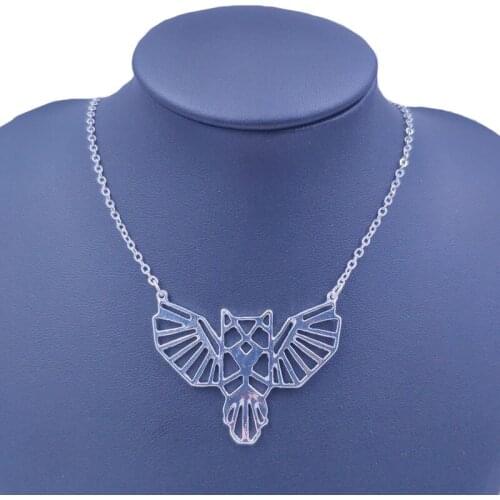4 Colors Hollow Out Owl Necklace Animal Pendant Beads Gold Silver Plated Jewelry Gift For Women Male Female Girls 77
