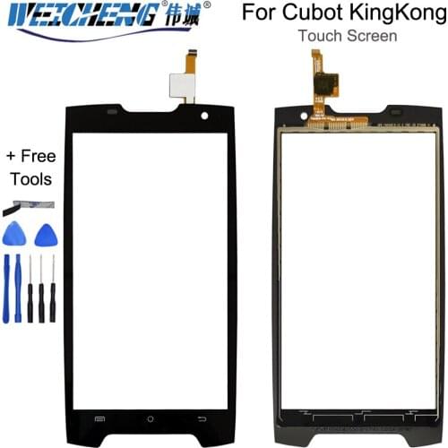 5.0 inch For Cubot King Kong Front Glass Touch screen Mobile Phone For Cubot King Kong Touch Digitizer Panel TP+Tape Repl