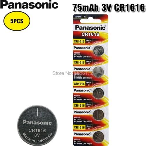 5Pcs/lot PANASONIC CR1616 DL1616 ECR1616 LM1616 1616 3V Lithium Batteries Cell Button Coin Battery