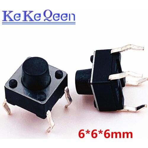 500pcs Push Button Switches 6*6*6MM 6mm*6mm*6mm DIP-4 Tactile Switches Push Button Tact Switch 6x6x6mm Micro Switch