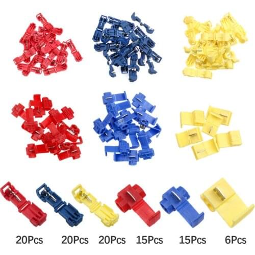 96PCS Insulated Quick Splice Wire Connector Crimp Terminals 22-10 AWG Kit Assorted Cable Connectors Terminal