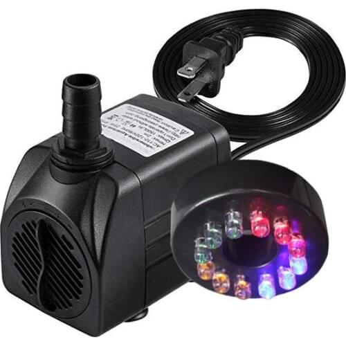 AC220-240V Submersible Water Pump For Aquarium Fountain Fish Tank Pond Decoration Led Light Water Pump