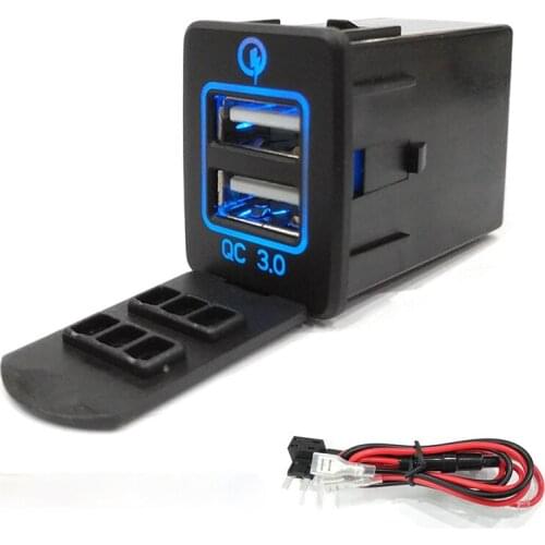 QC3.0 Dual USB Socket Power Adapter Car Modification For Nissan Sylphy TEANA Tiida Qashqai X-Trail Murano LANNIA Simma QUEST