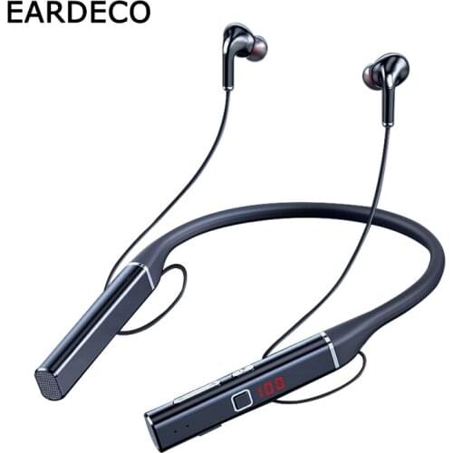EARDECO EQ Sound Effect Bluetooth Headphone Heavy Bass Wireless Headphones Stereo 80 Hour Headset with Mic Noise Reduction IPX5