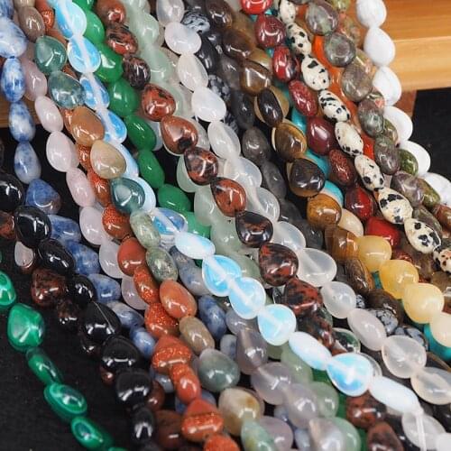8x10mm 20pcs/string Natura Stone Beads Drop Shape Loose Beads Diy Making Jewelry