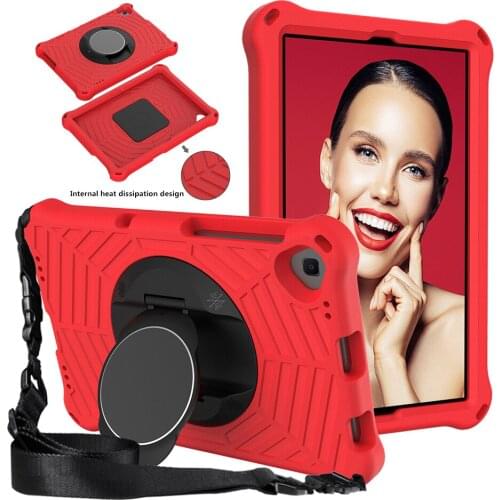 360 Rotation Kickstand Case for Lenovo Tab P10 Shockproof Case TB-X705F/L M10 TB-X605F X505F Kids Protective Cover+Strap