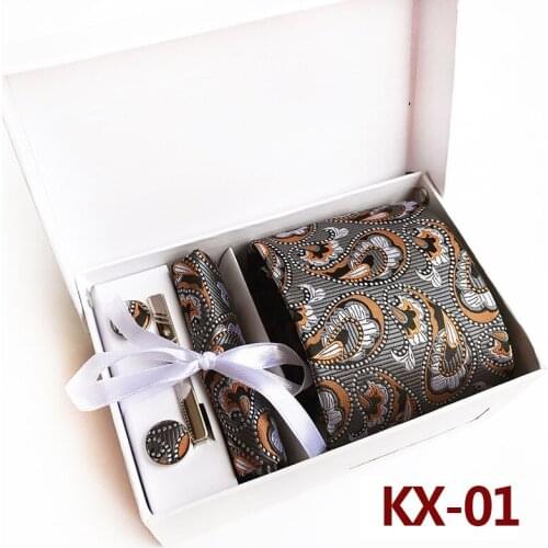 HOOYI Fashion Neck Tie Set Floral Gravata Ties for Men Handkerchief Cufflinks Tie Clip accessories Necktie Pocket square Gift