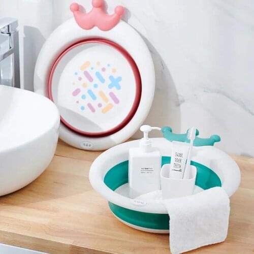 Creative Simple Personality Washbasin Childrens Products Foldable Portable Washbasin Household Baby Small Basin Cute