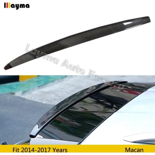 Carbon fiber Roof wing spoiler For Porsche Macan turbo GTS 2.0t 3.0t 3.6t 2014 2015 2016 2017 year car rear trunk spoiler