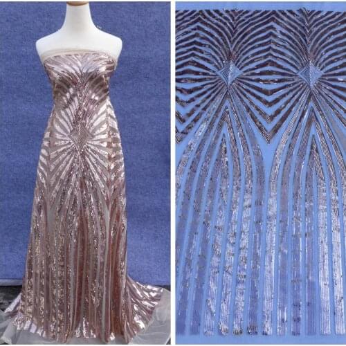 La Belleza 1 yard Champgane /Silver/Black sequins on net 120cm/47'' width